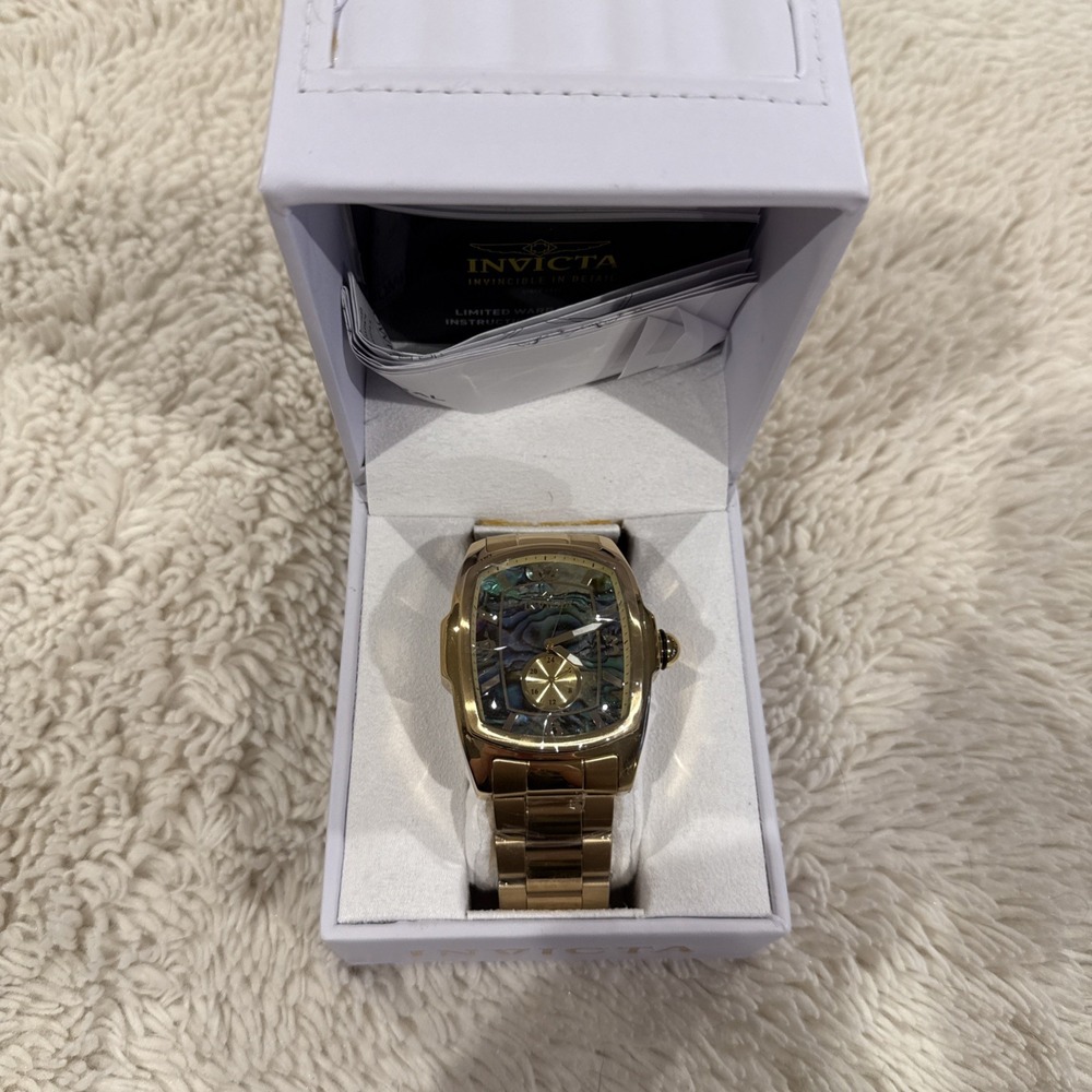 INVICTA LUPAH 39817 Men's Quartz Watch - 47mm Pearl Face Seashell Green Blue‎